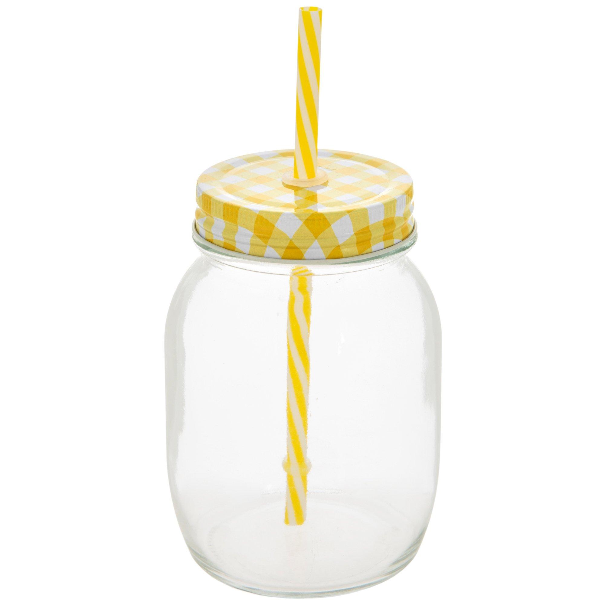Mason Jar With Lid & Straw Hobby Lobby 2350312
