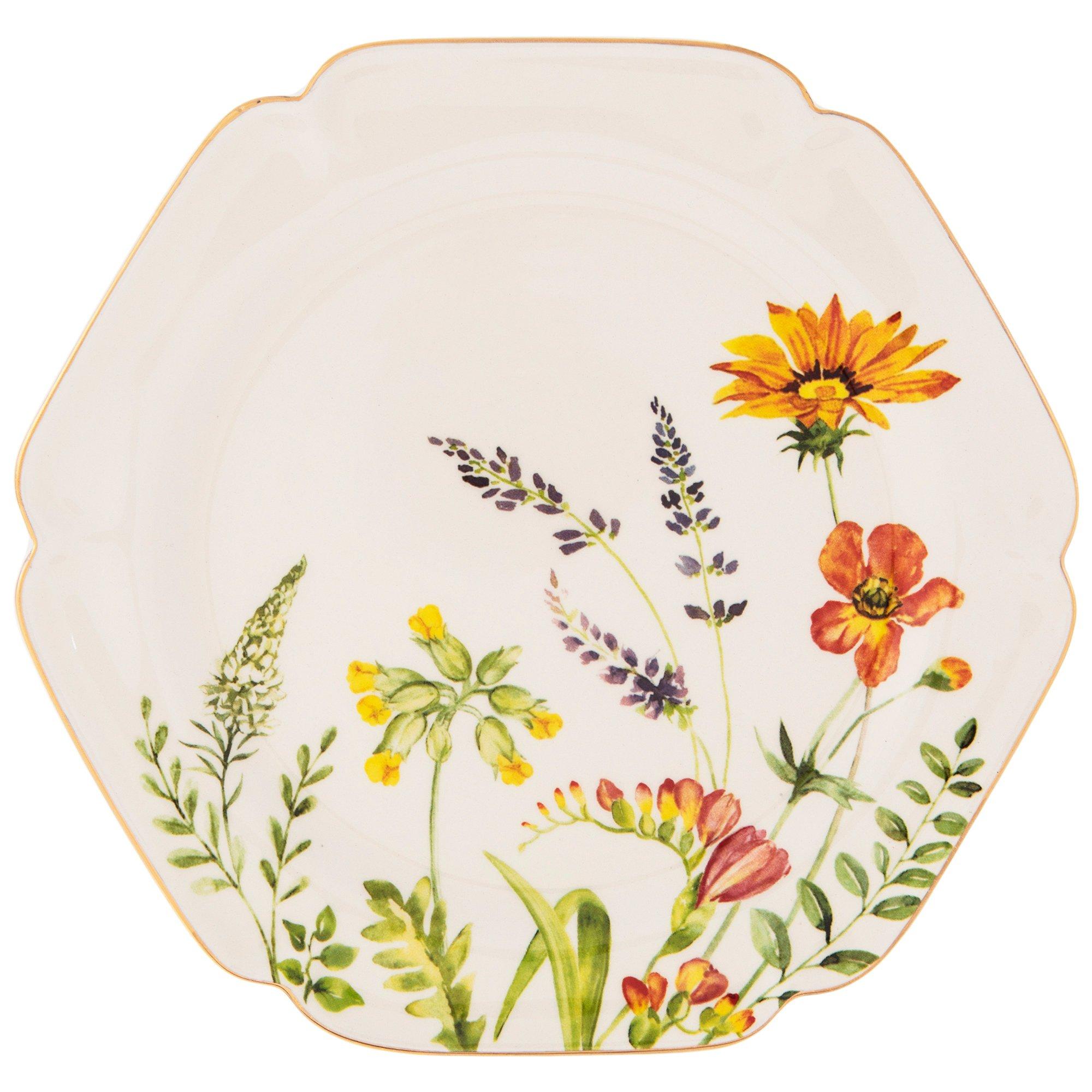 Floral Plate With Gold Rim | Hobby Lobby | 2351831