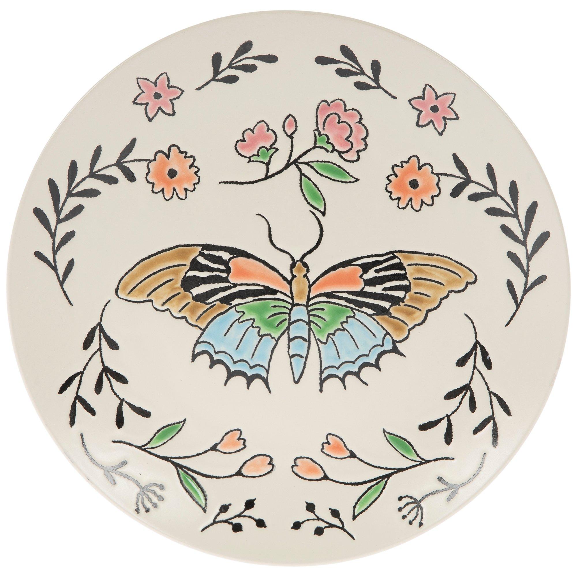 Pastel Moth Floral Dinner Plate | Hobby Lobby | 2351971