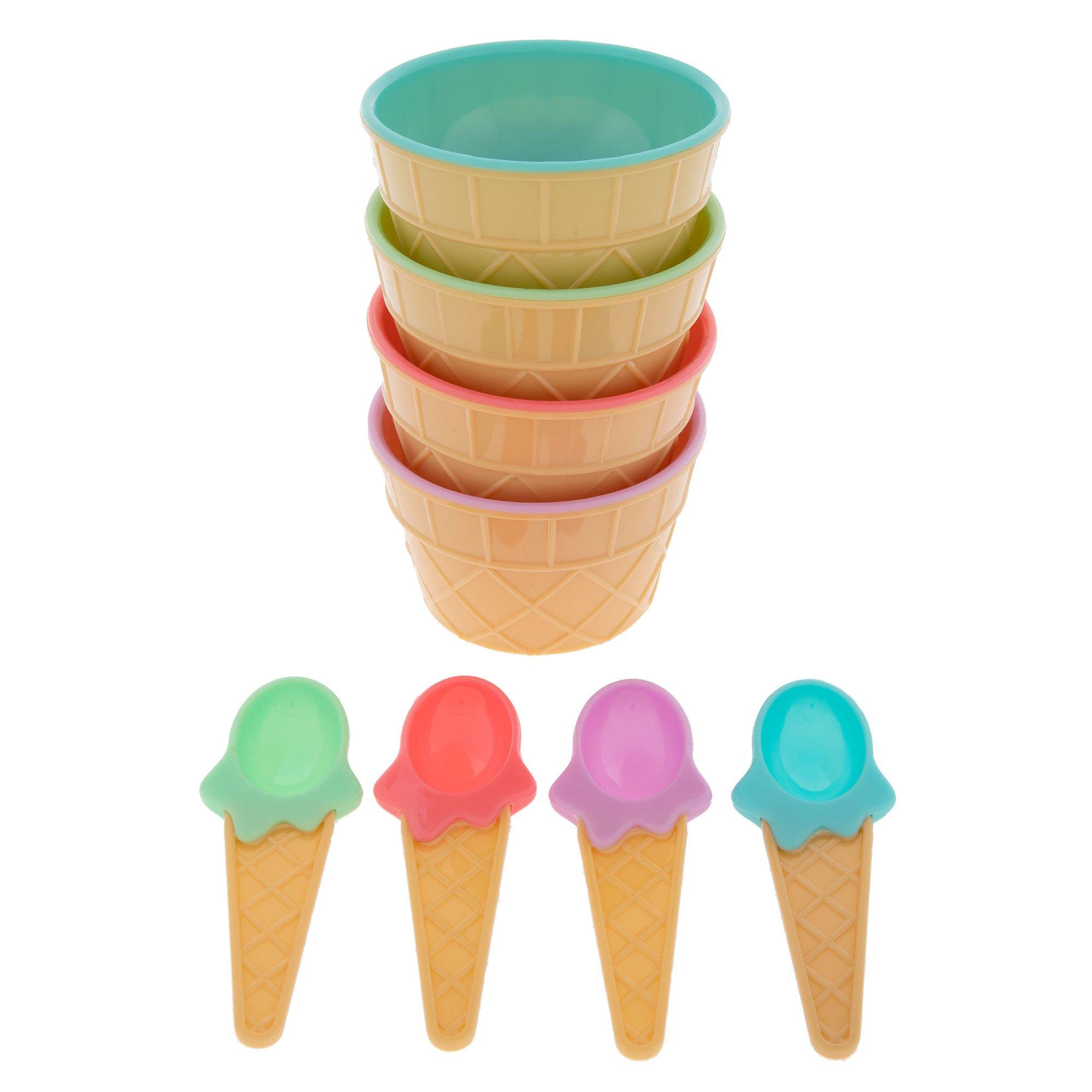 Ice Cream Waffle Cone Bowls & Spoons Hobby Lobby 2352367