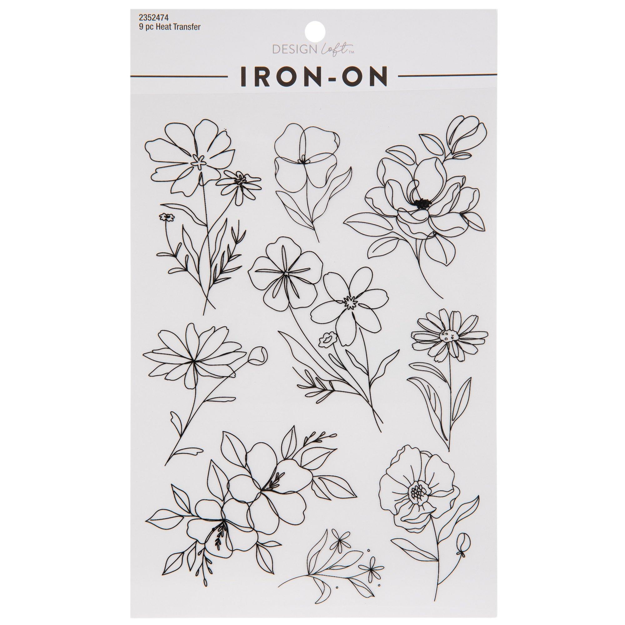Floral Outline IronOn Transfers Hobby Lobby 2352474