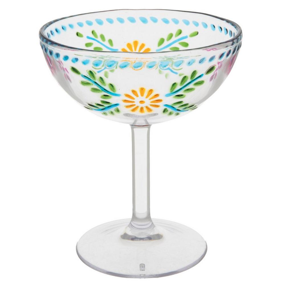 Fiesta Embossed Stemmed Dessert Glass