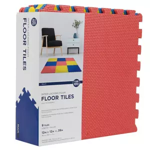 Multi-Color Interlocking Foam Floor Tiles