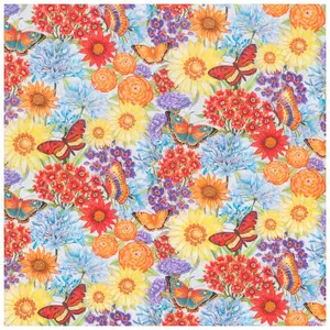  BESTOYARD 14Pcs Embroidery Fabric Clothes Fabric Flower Fabric  Squares Quilting Fabric Cotton bedsheets Patchwork Fabric Cloth Material  Orange Color Scheme Cloth DIY Cloth Pattern Calico