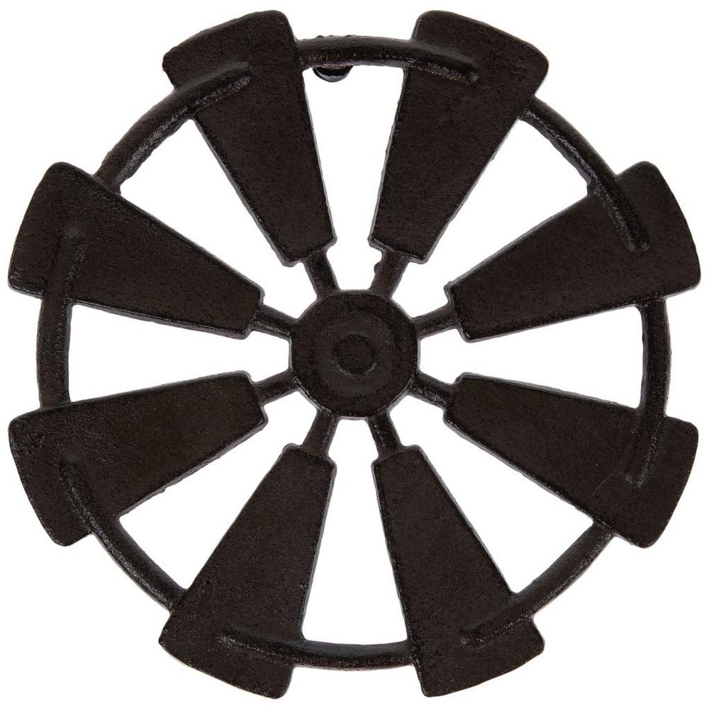 Brown Windmill Metal Trivet