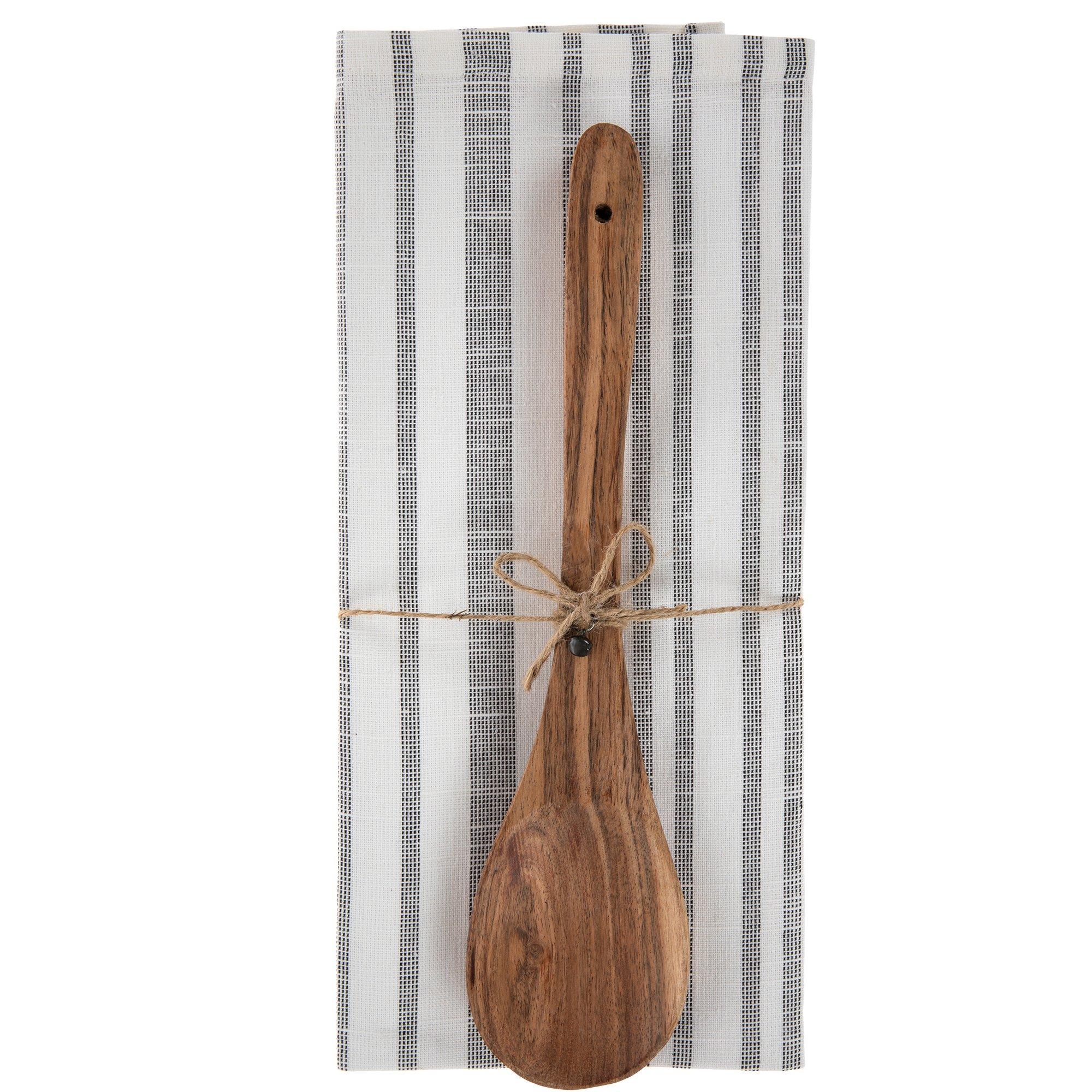 Striped Kitchen Towel & Wood Spoon Hobby Lobby 2356822