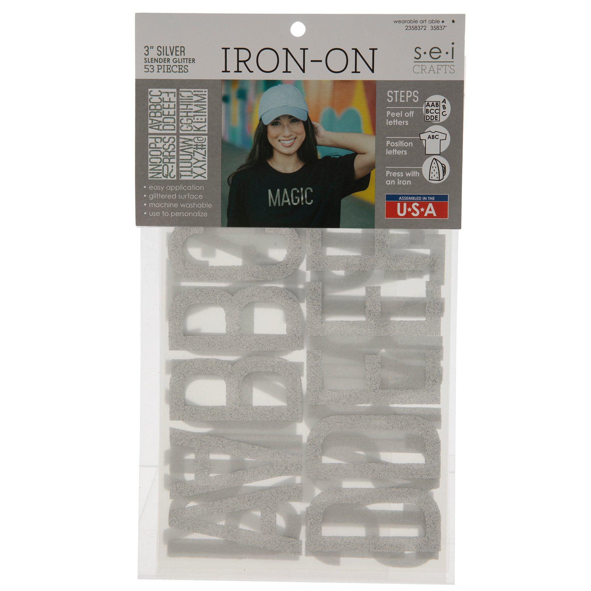 Glitter Slender Alphabet IronOn Transfers Hobby Lobby 2358372