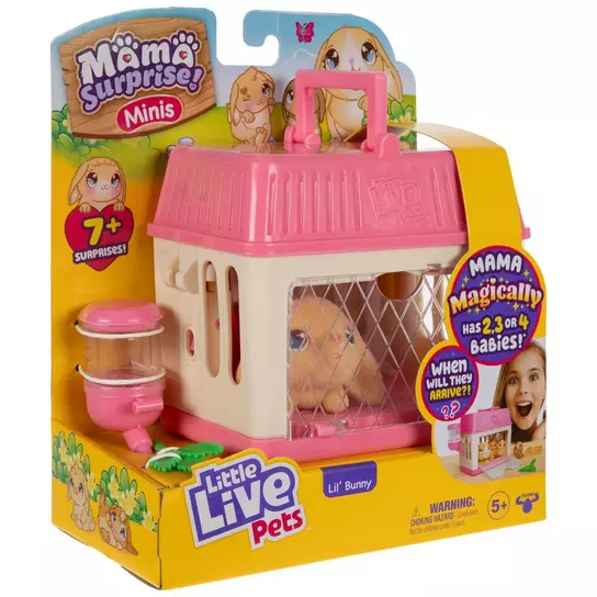 Little Live Pets Mama Surprise Lil' Bunny Minis Playset, Ages 5+ 