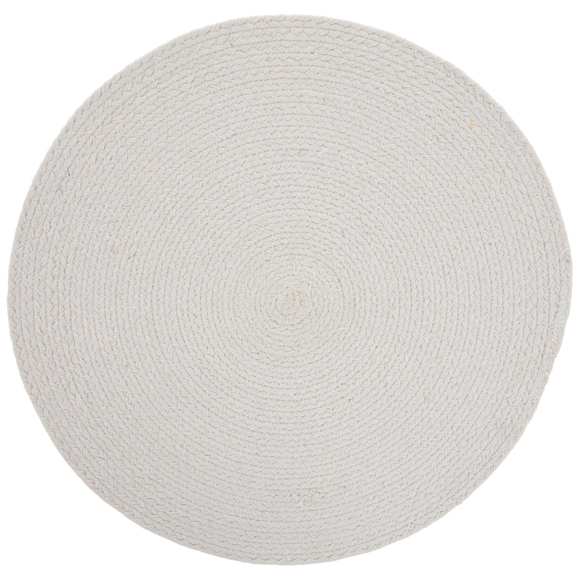 White Round Braided Placemat Hobby Lobby 2358901