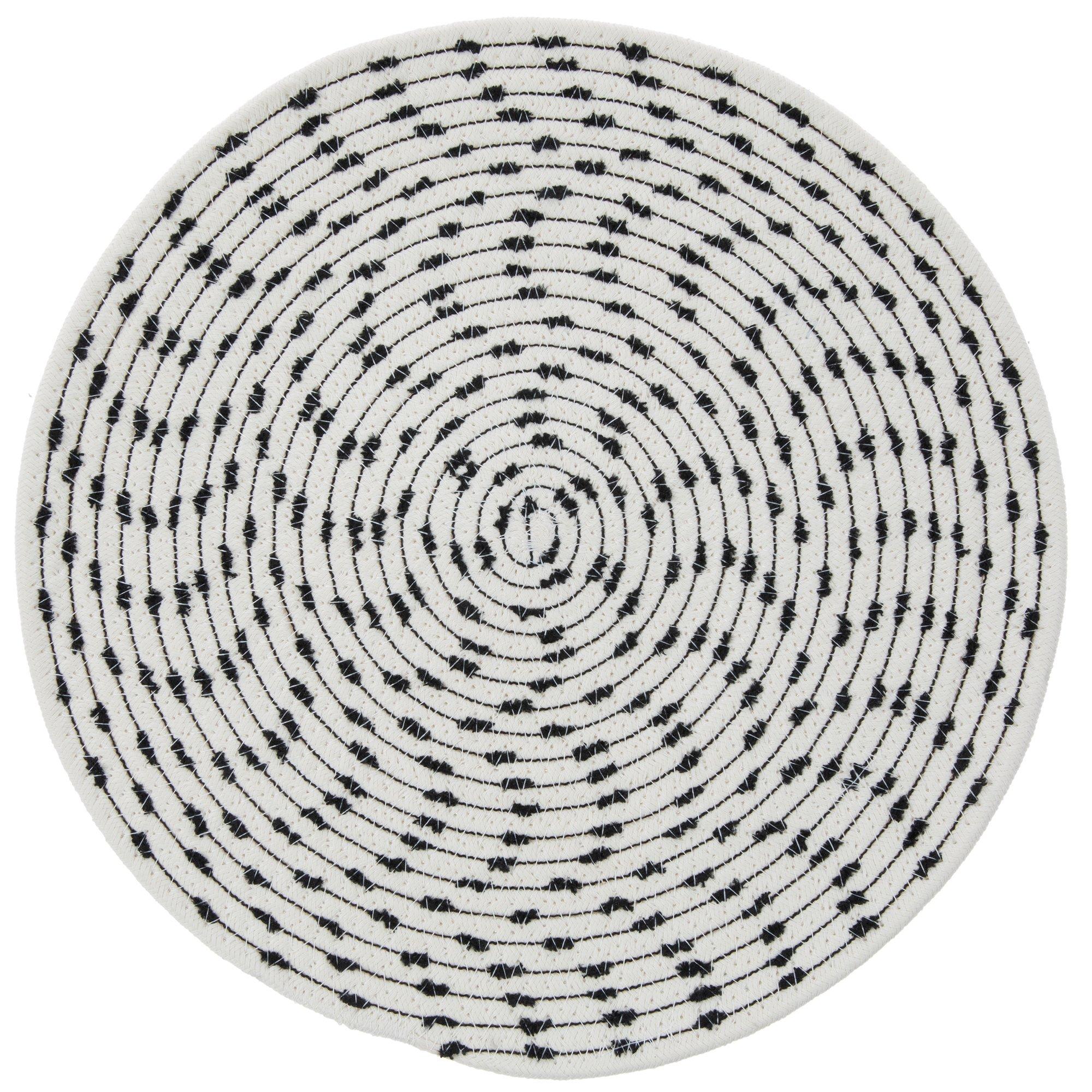 Black & White Round Rope Placemat Hobby Lobby 2359669