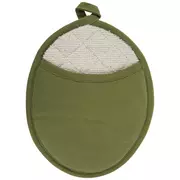Green Oval Pot Holder