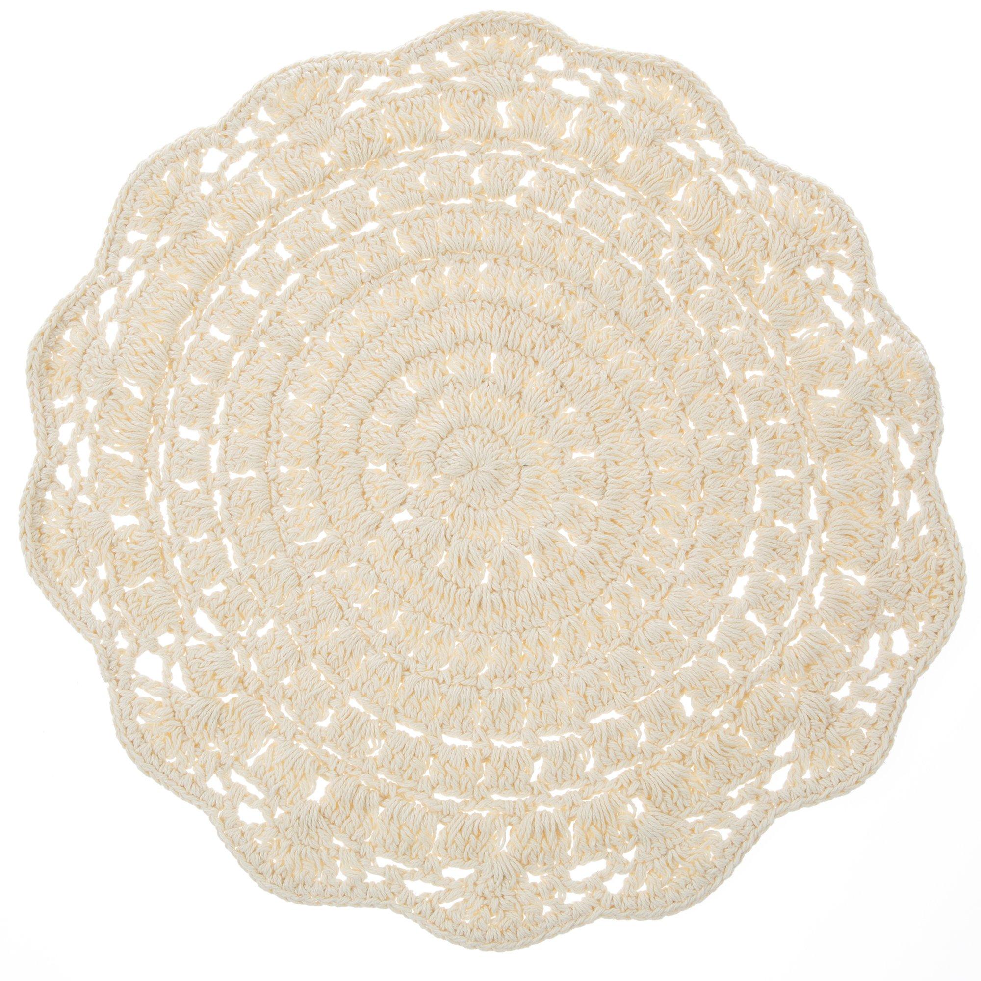 Cream Round Crochet Placemat Hobby Lobby 2359974