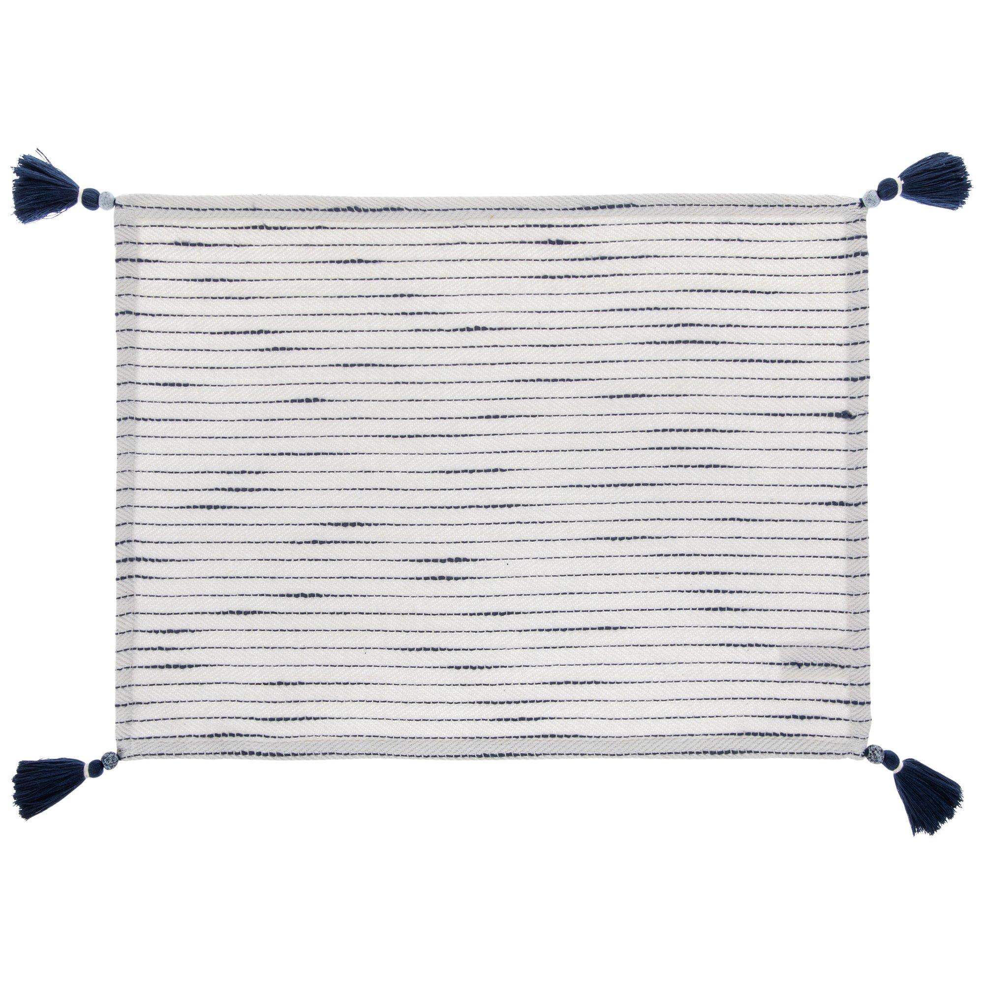 White & Navy Striped Place Mat Hobby Lobby 2360741