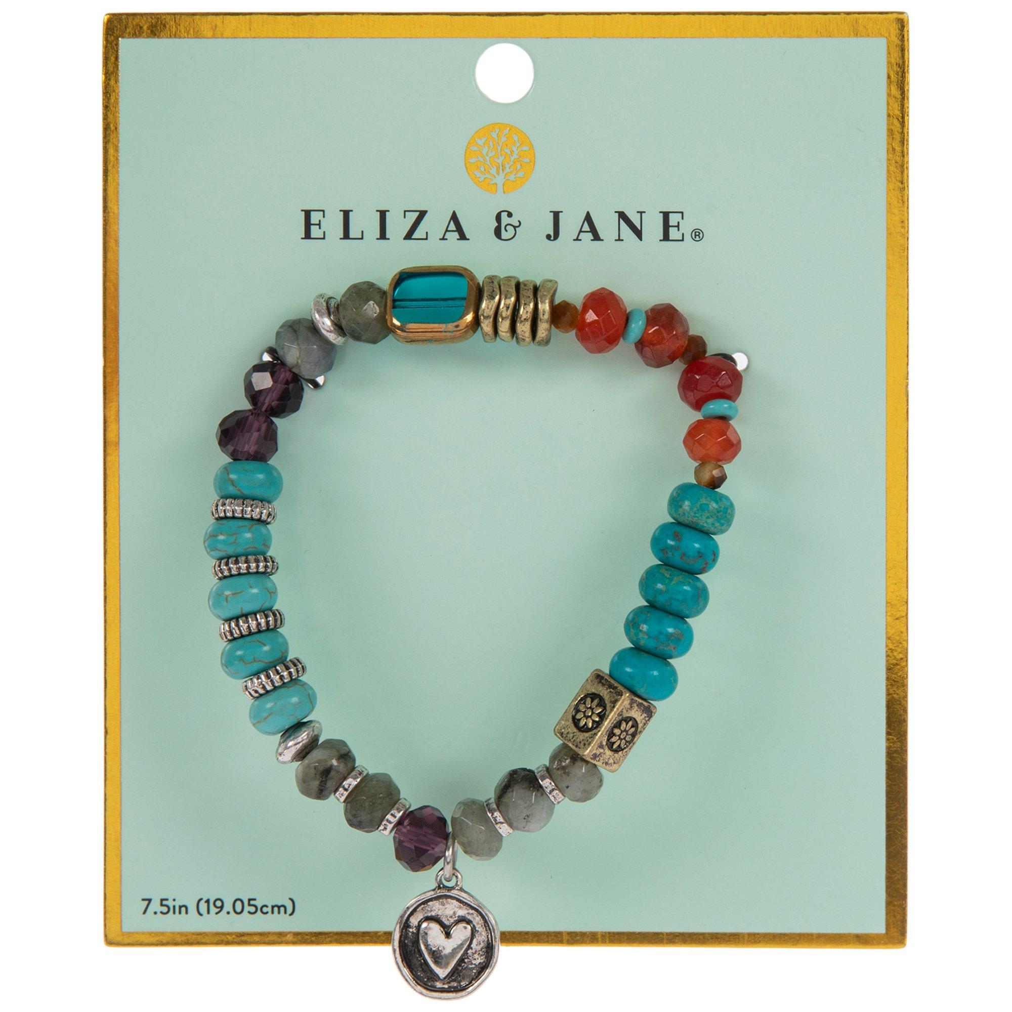 Faceted Bead & Heart Bracelet Hobby Lobby 2361384