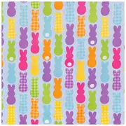 Patterned Easter Bunny Cotton Fabric 