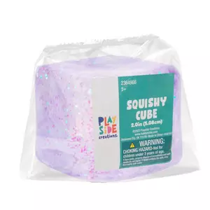 Purple Glitter Squishy Cube