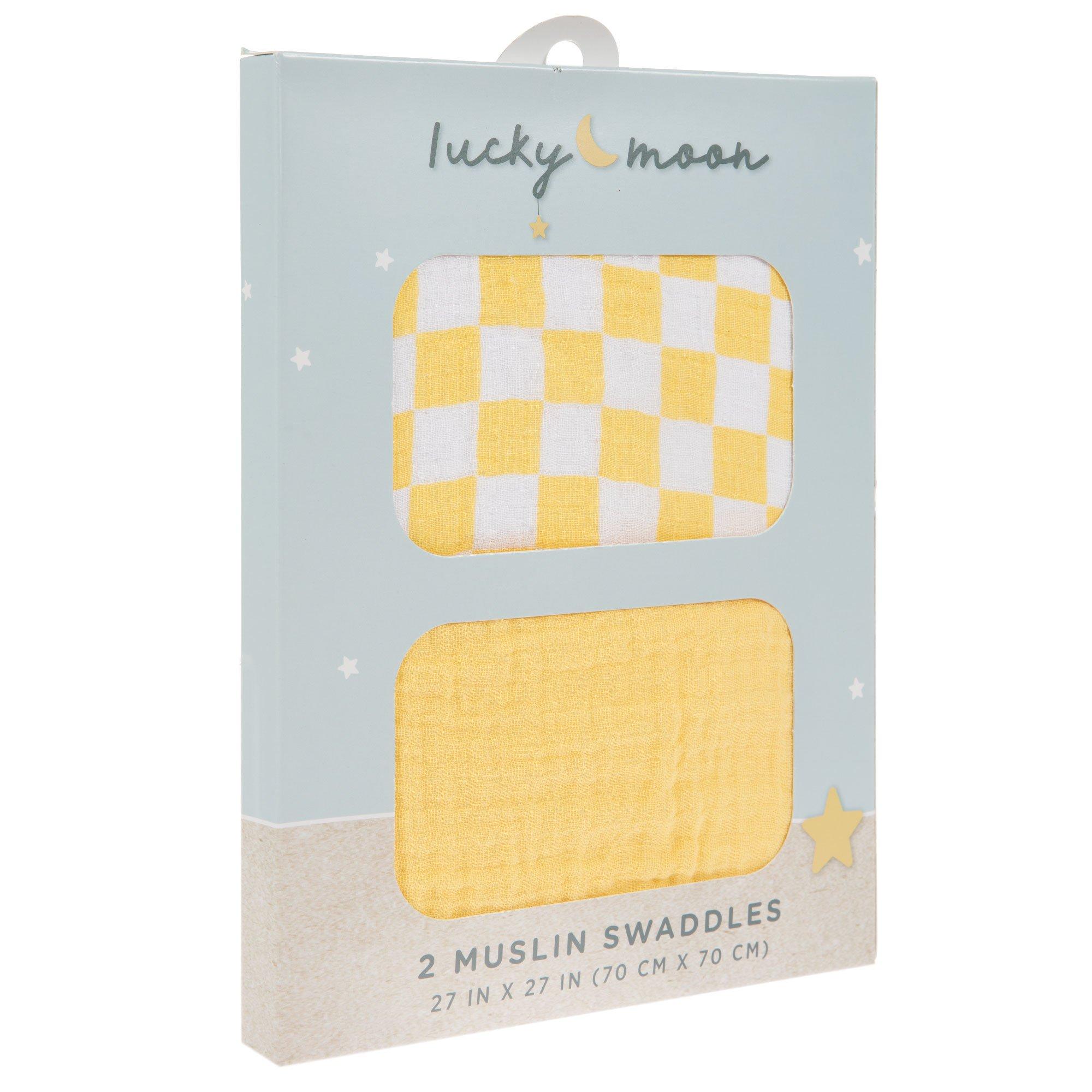Yellow Checkered Muslin Swaddles Hobby Lobby 2365005