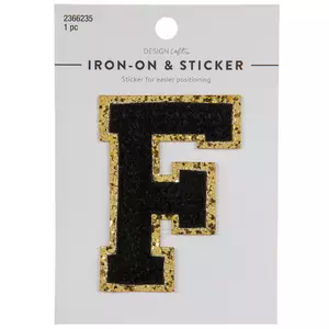 Embroidered Letter Iron-On & Sticker Patch - 3