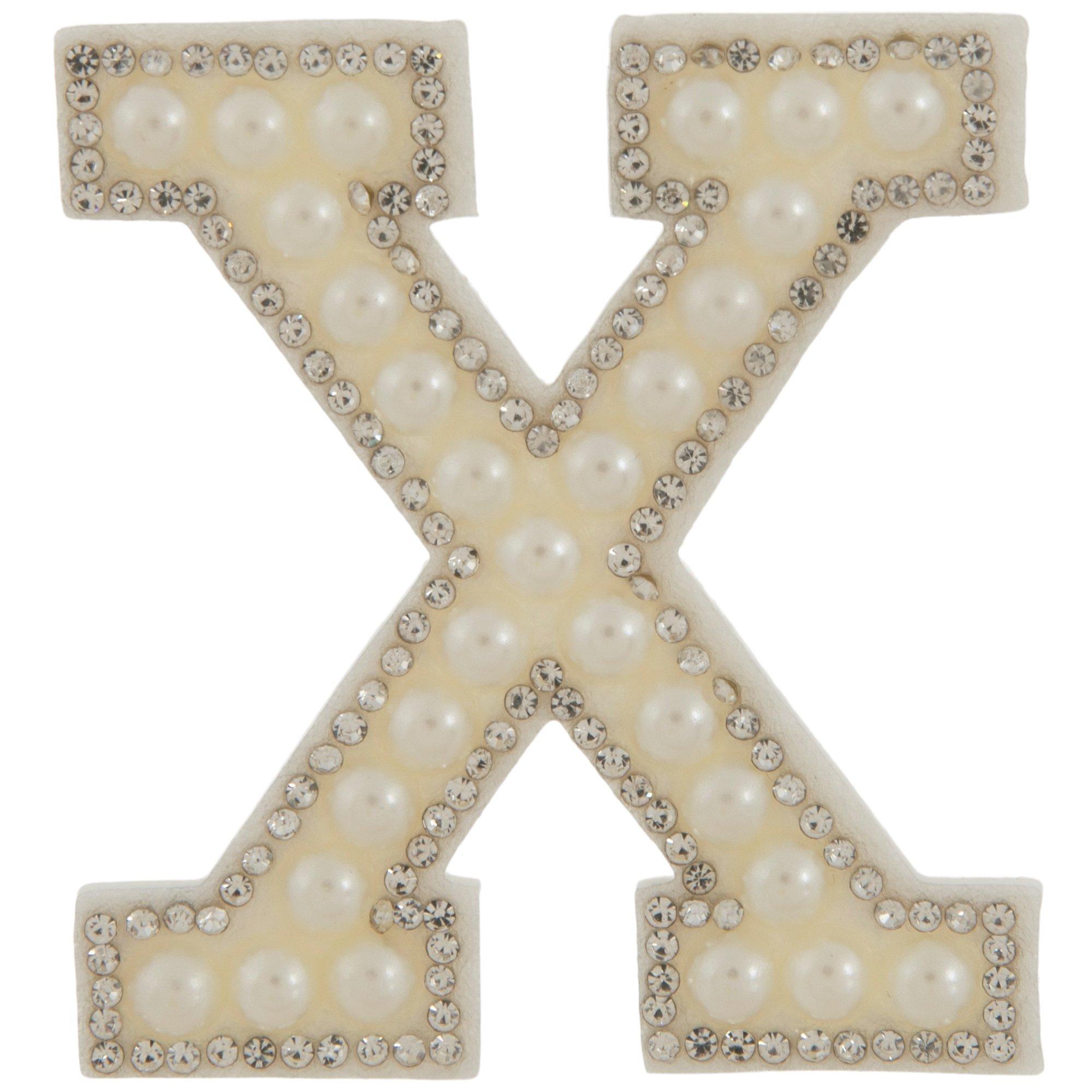 Mini Pearl Letter Iron-On & Sticker Patch