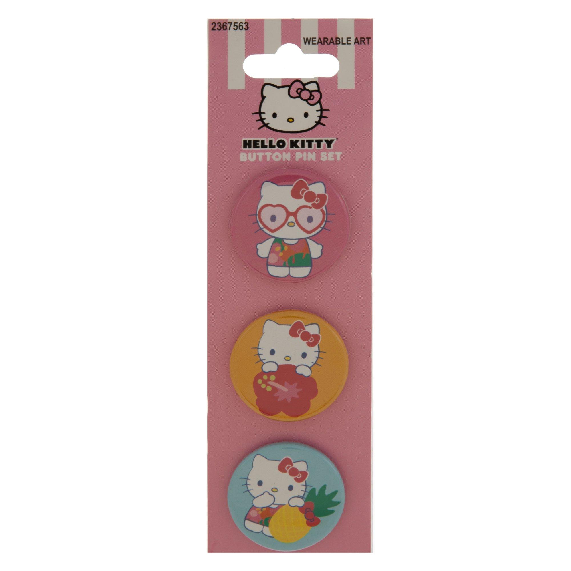 Hello Kitty 1 Inch Pin Back Buttons