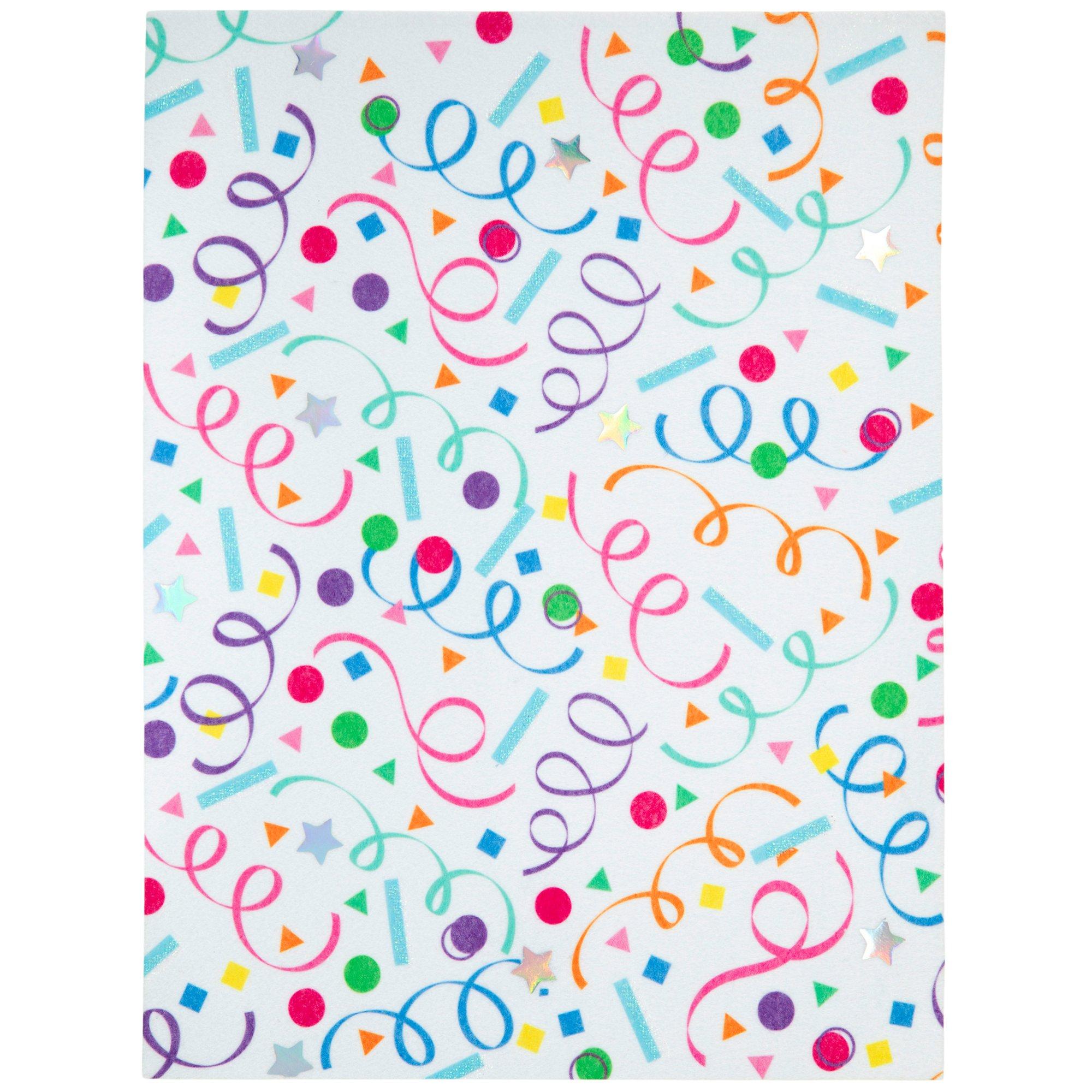 Streamers & Shapes Party Felt Sheet Hobby Lobby 2367852