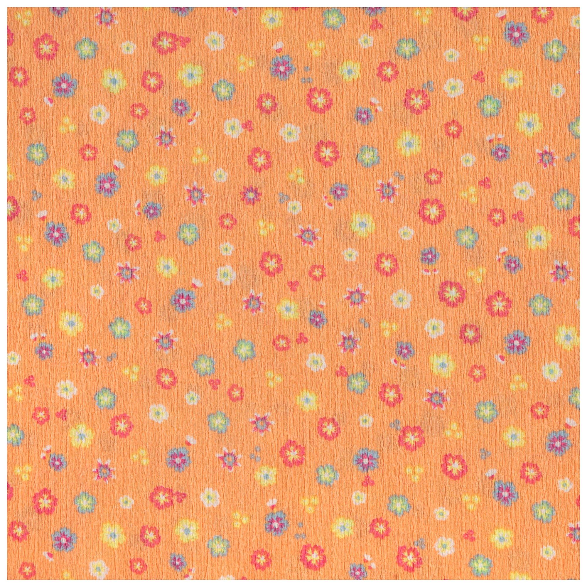 Orange Floral Jacquard Fabric | Hobby Lobby | 2369213