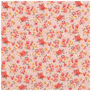 Pink Floral Dobby Fabric