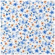 Blue & Beige Floral Fabric