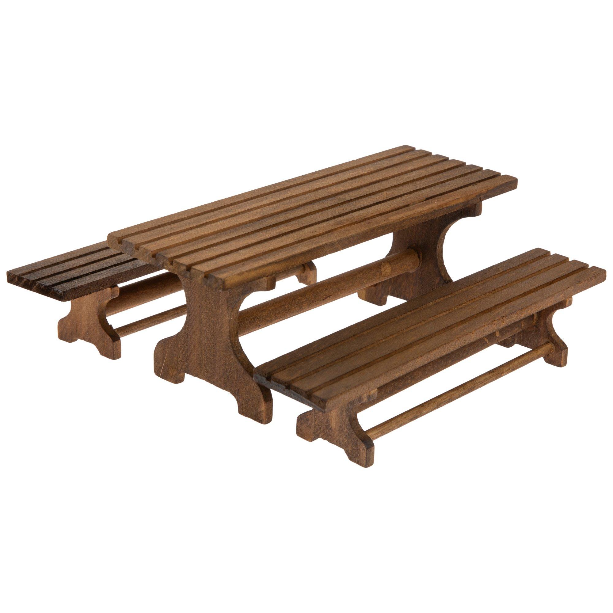 Miniature Picnic Table & Benches Hobby Lobby 2370229