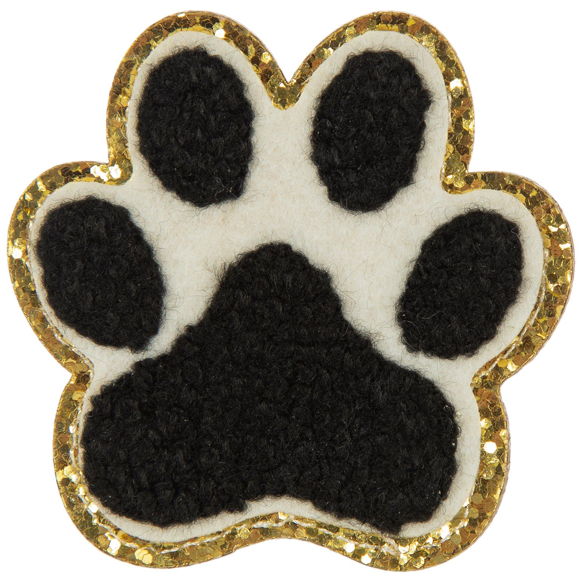 thumbnail image 2 of Red Dog Paw Print Patches – Embroidered Iron-On/Sew-On – 5/8 Inch – Lot Of 12 2 of 4