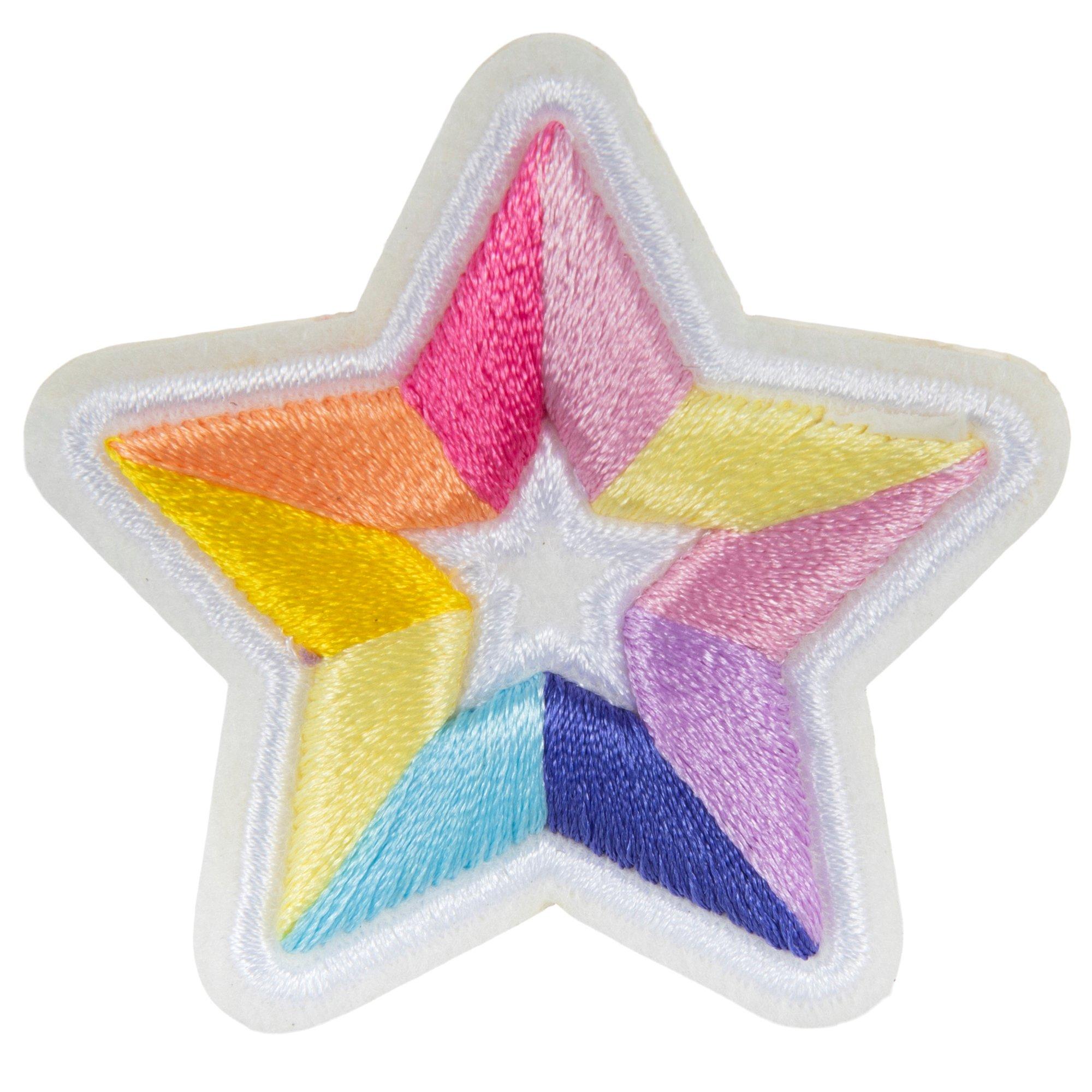Multi-Color Star Iron-On & Sticker Patch | Hobby Lobby | 2370559