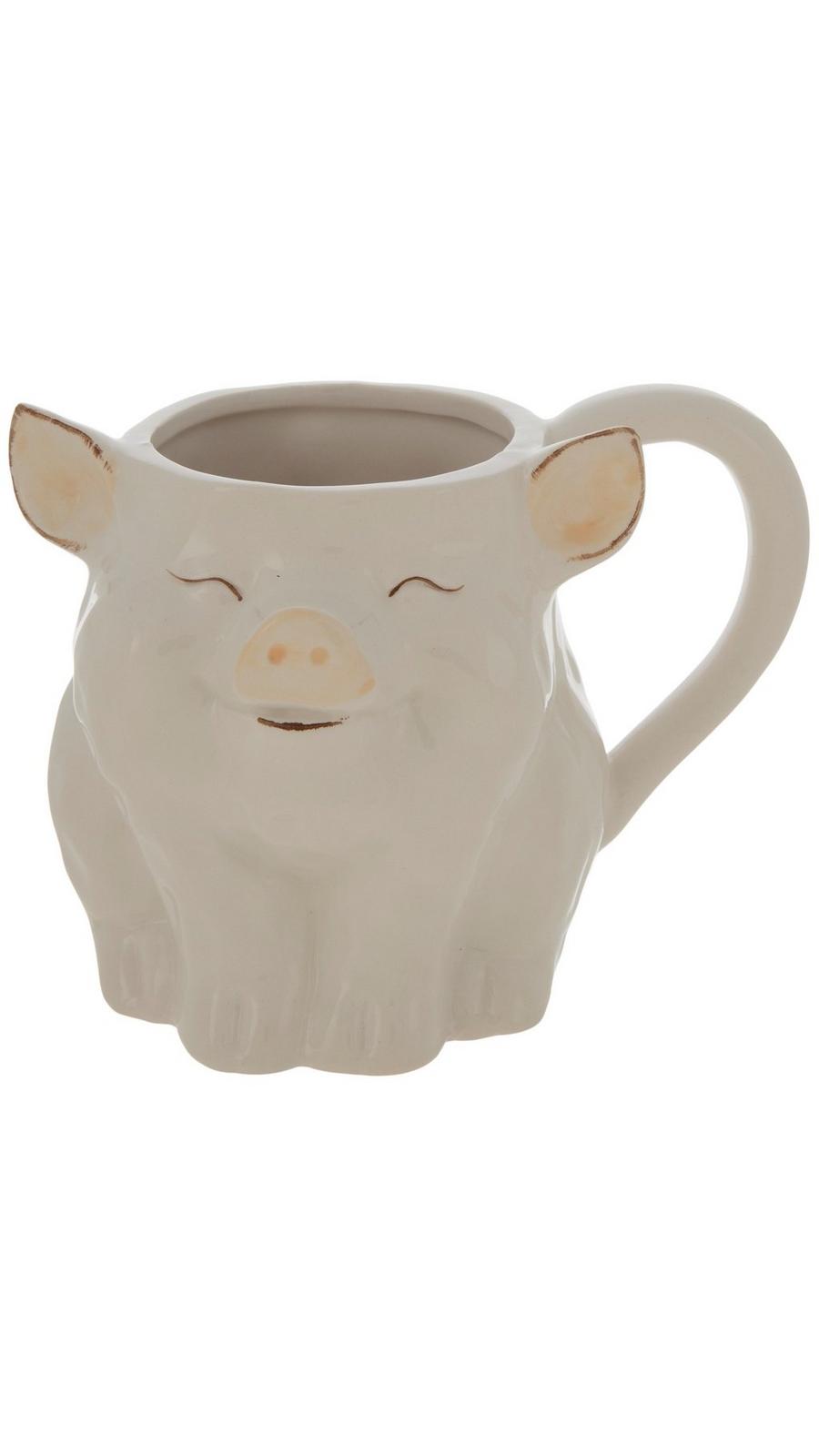 Ceramic Pig-Shaped Mug