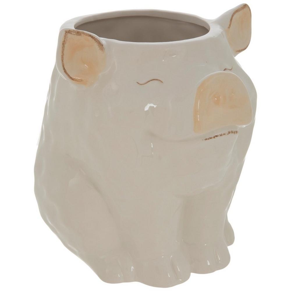 Ceramic Pig-Shaped Crock