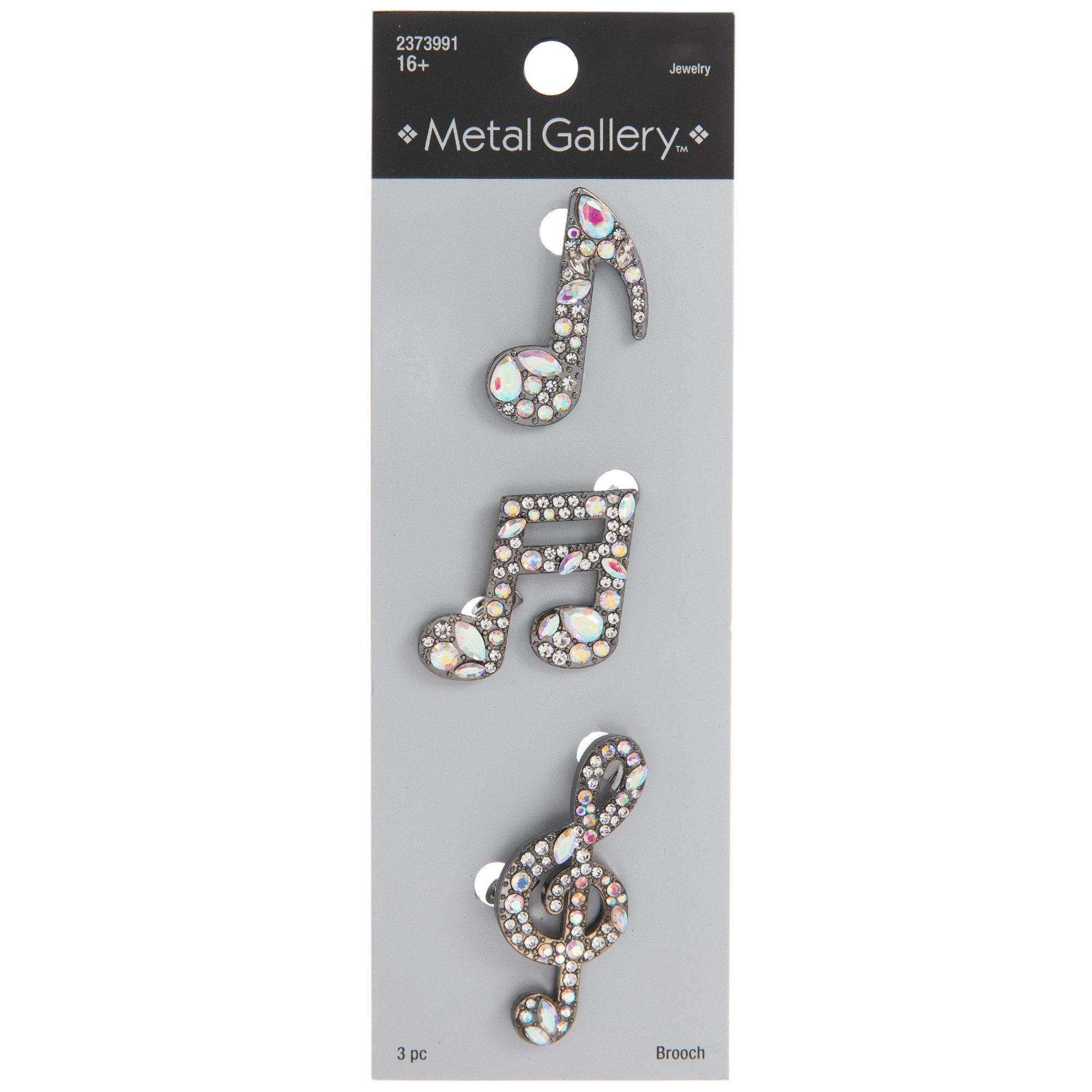 Music Note Rhinestone Brooches | Hobby Lobby | 2373991