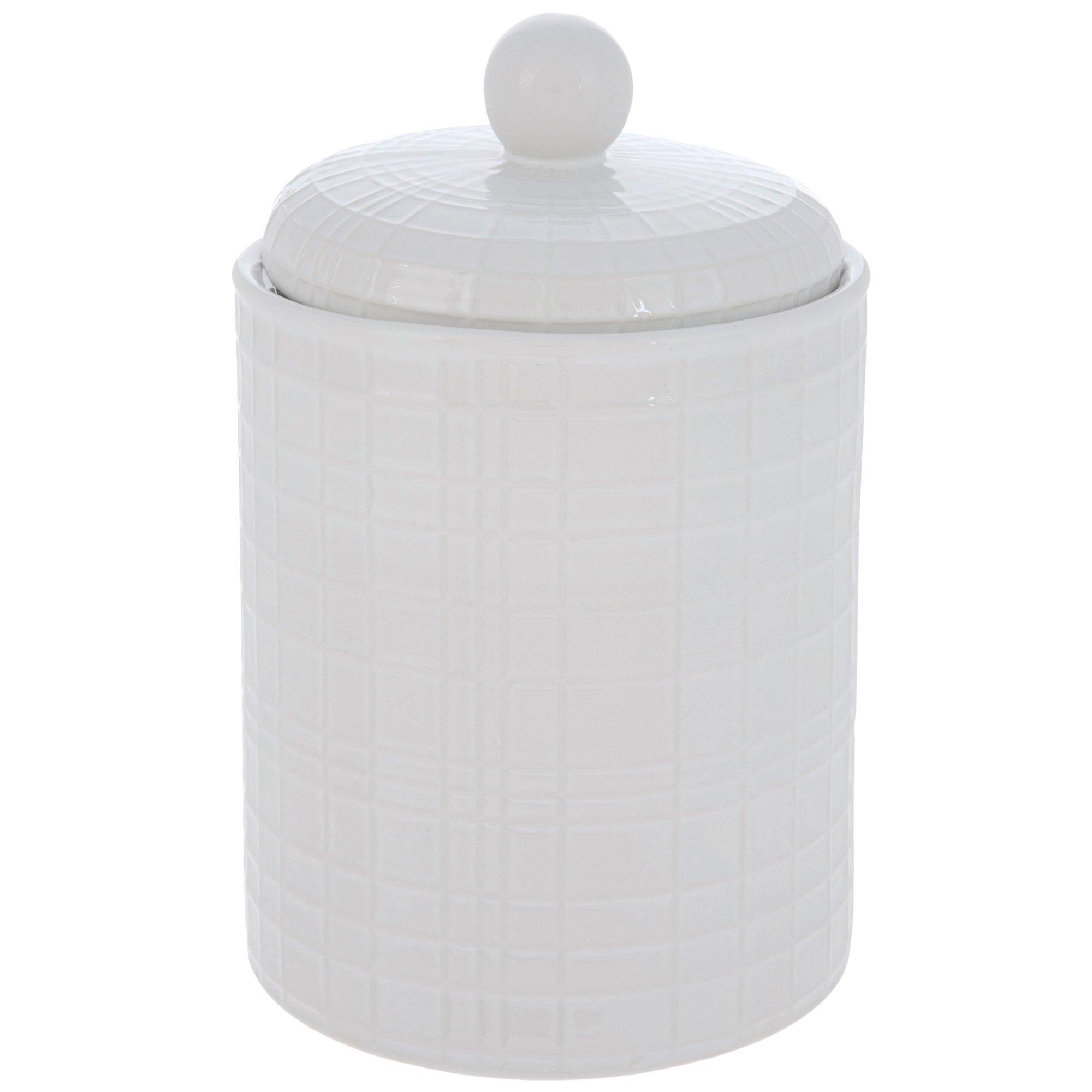 White Gridline Canister Hobby Lobby 2375756