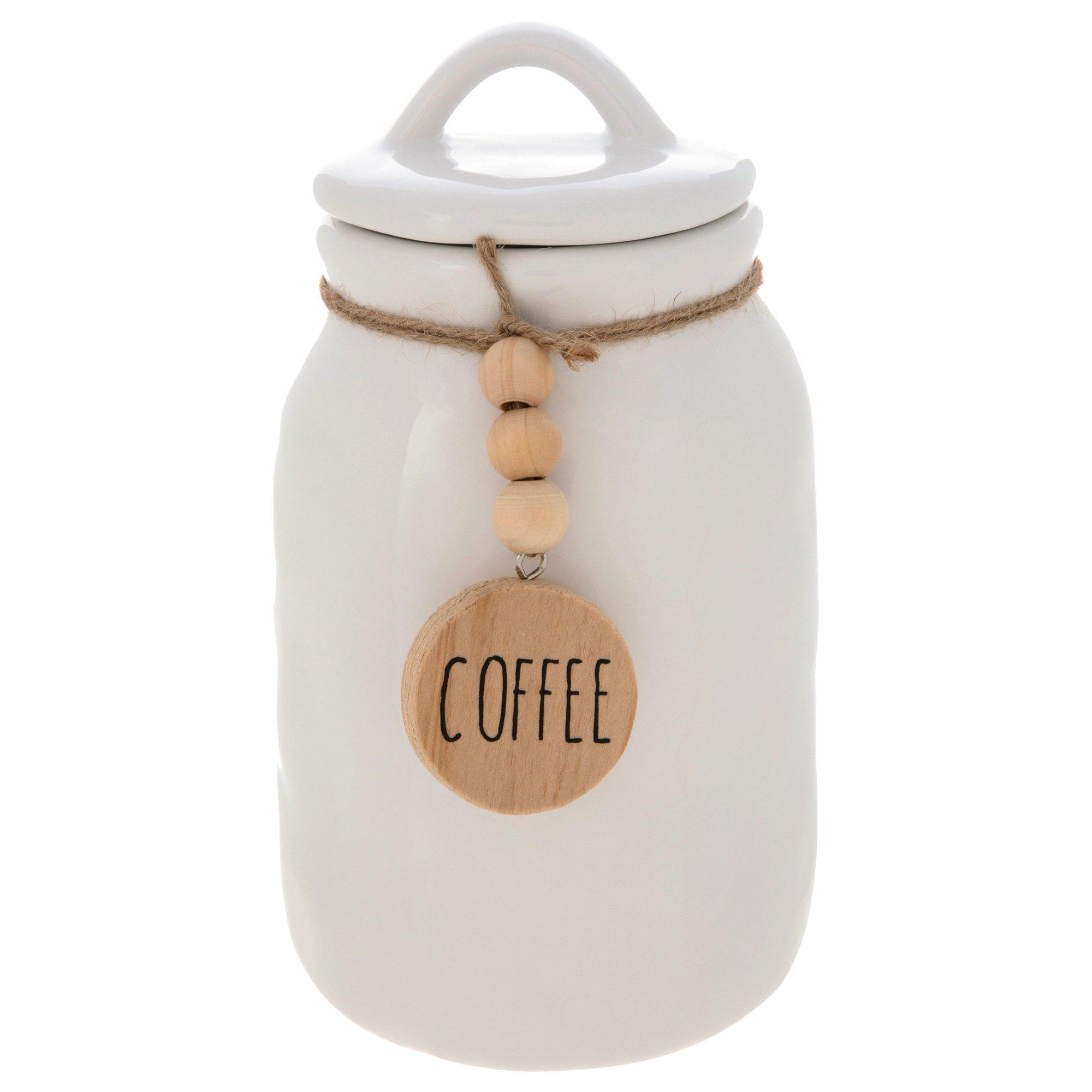White Ceramic Coffee Canister Hobby Lobby 2375889