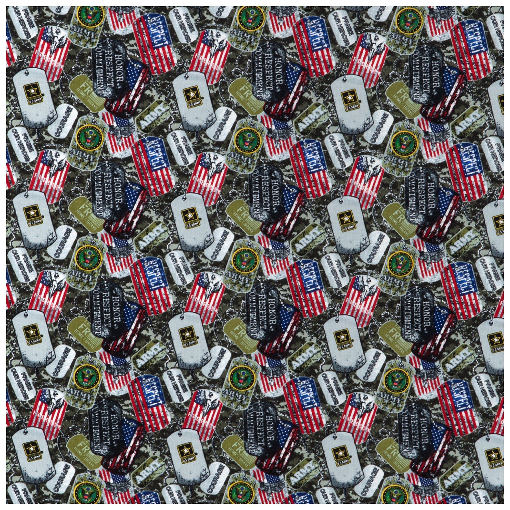 Army Dog Tag Cotton Fabric Hobby Lobby 2376689