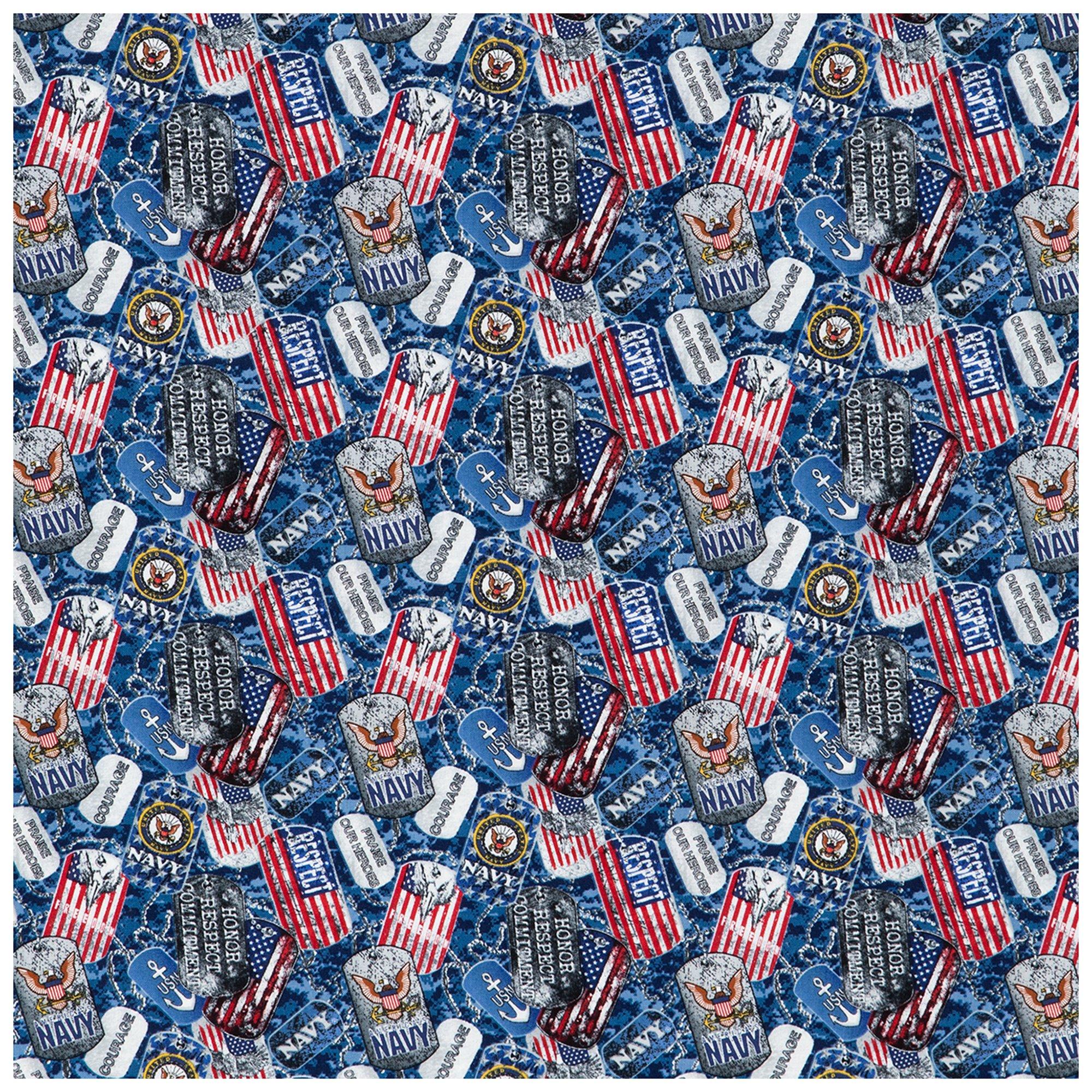 Navy Dog Tag Cotton Fabric Hobby Lobby 2376697