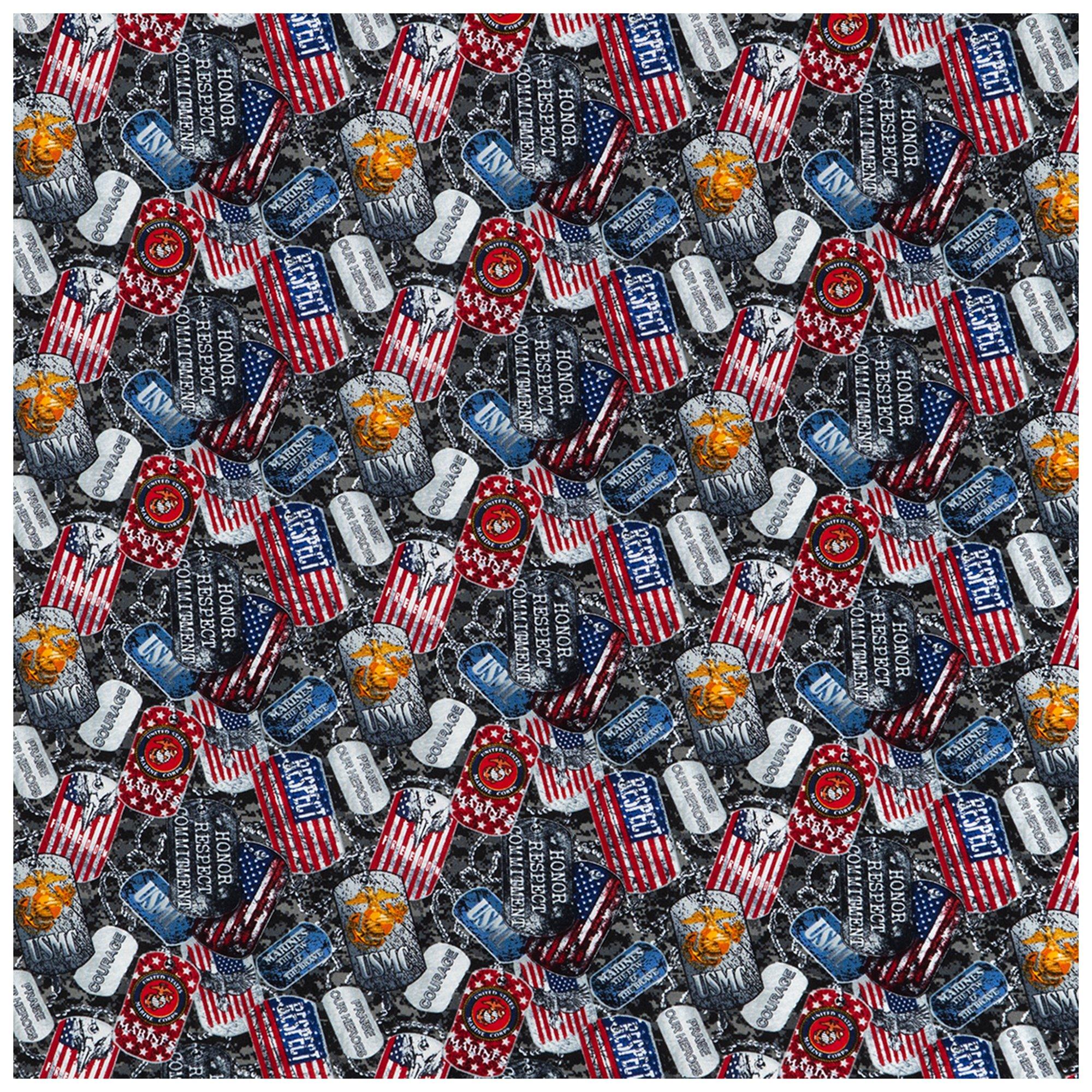 Marine Corps Dog Tag Cotton Fabric Hobby Lobby 2376705