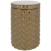 Gold Geometric Canister