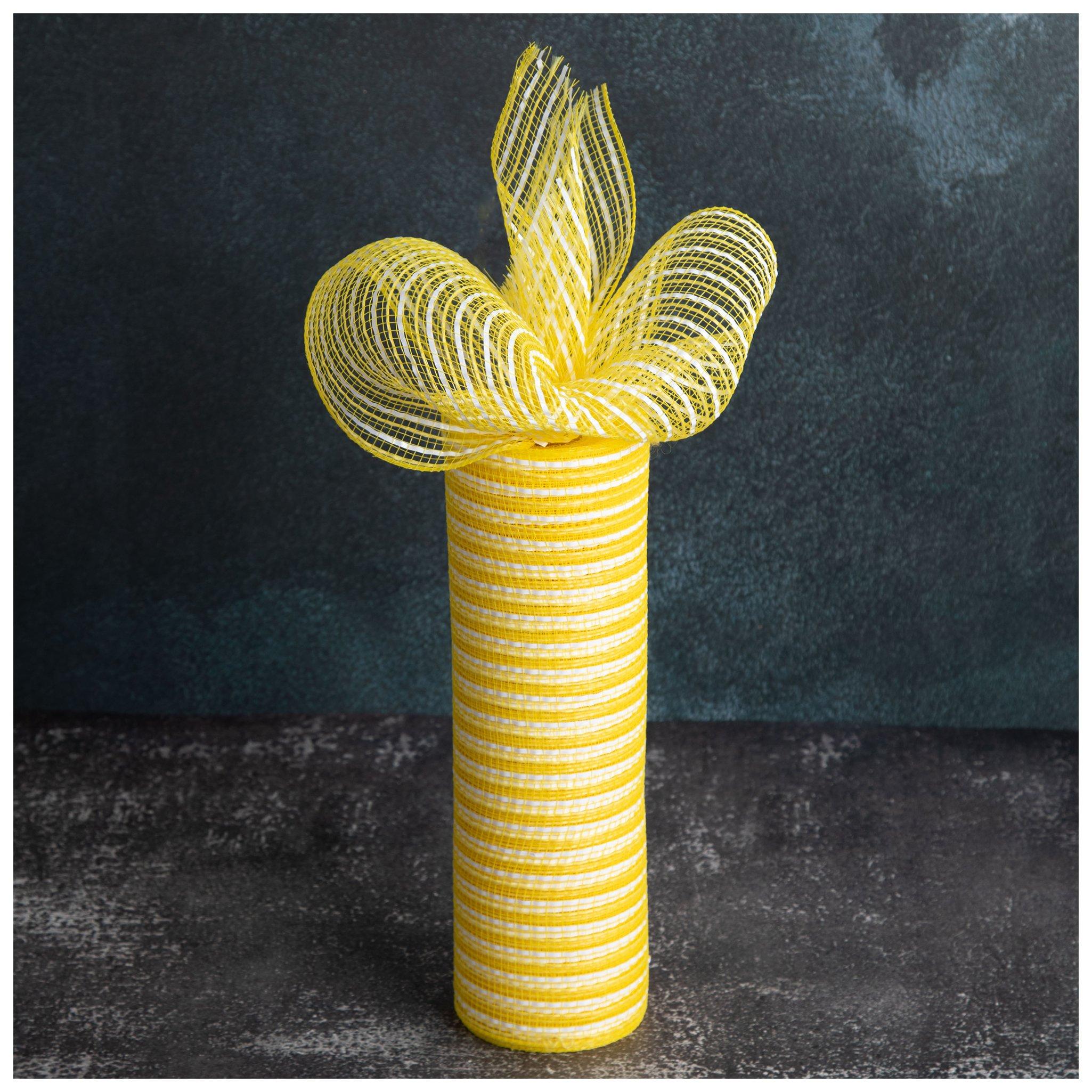Striped Deco Mesh Ribbon - 10