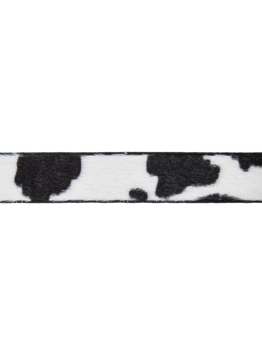 ★JILLSTUART★ [RIBBON] Black Logo Decorated Cowhide Half Wa Cow Print Faux Fur Trim | Hobby Lobby | 2382489