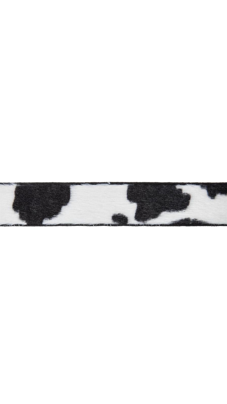 ★JILLSTUART★ [RIBBON] Black Logo Decorated Cowhide Half Wa FauxyFurr Vintage + Handmade