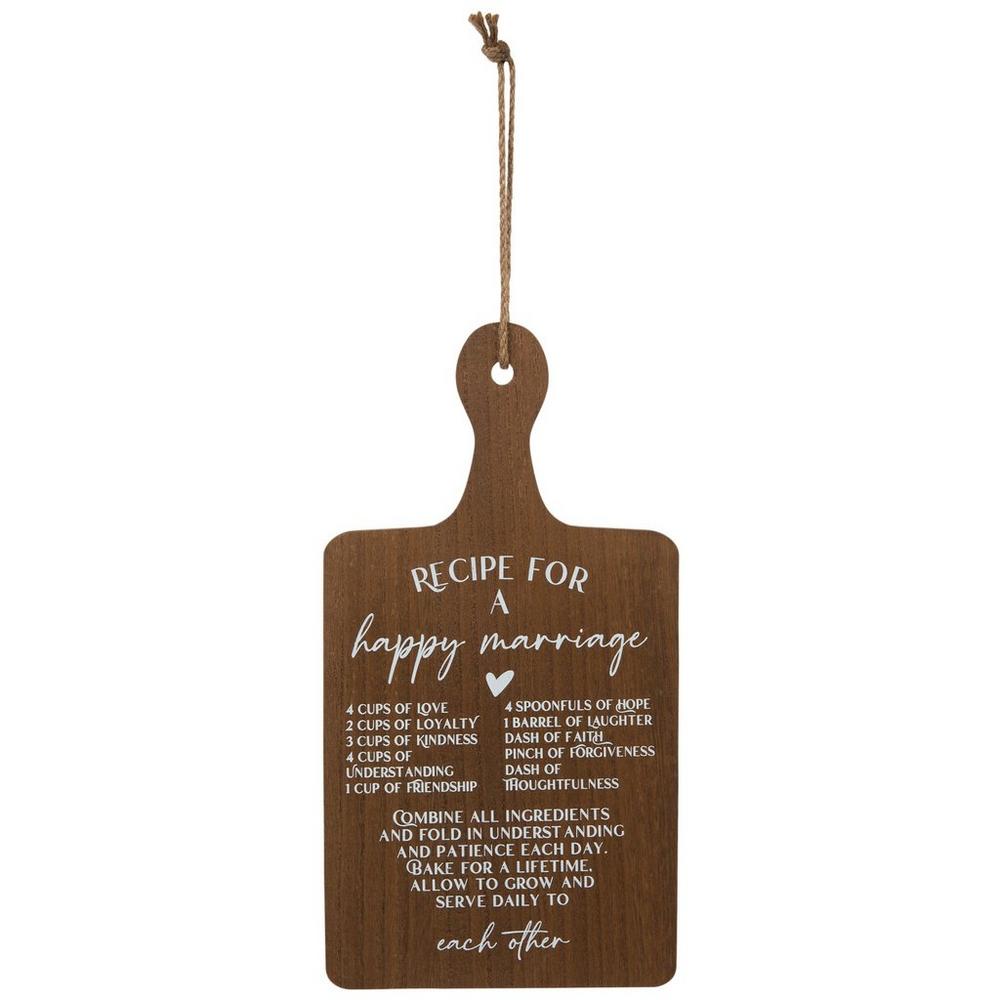 Recipe For A Happy Marriage Wood Wall Decor