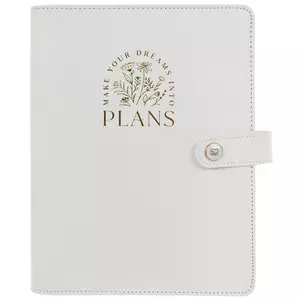White & Gold Foil Empty Personal Planner