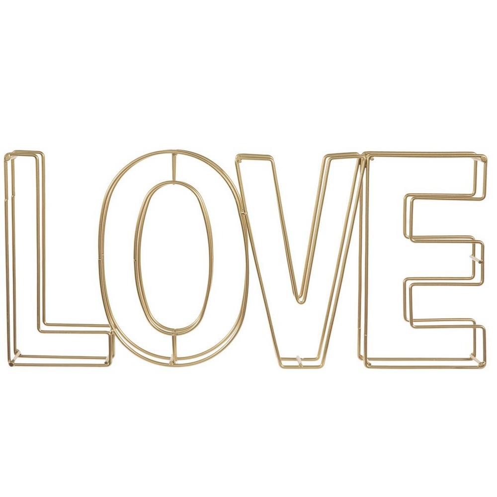 Love Gold Metal Decor