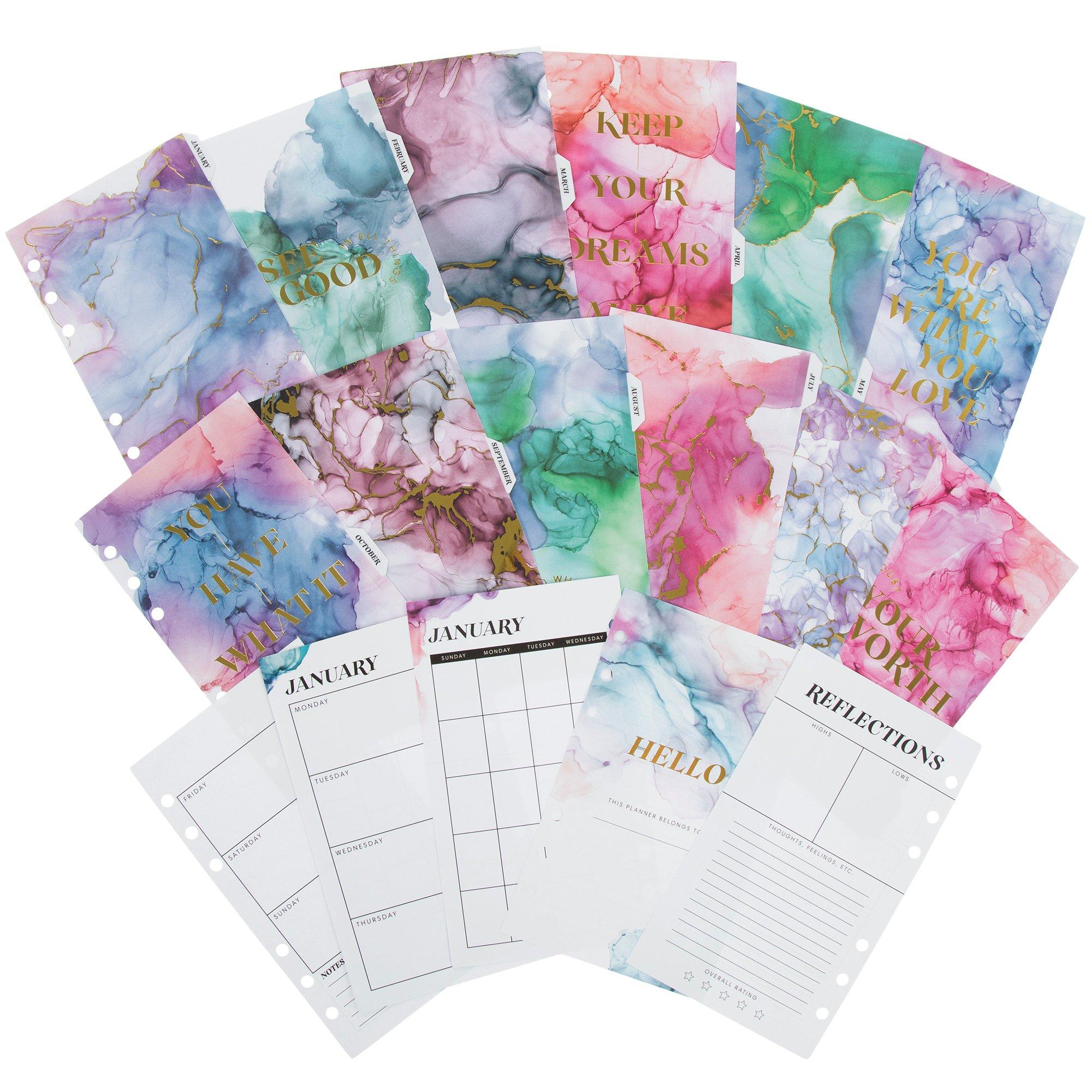 Mini Alcohol Ink Undated Planner Insert 12 Months Hobby Lobby 2384386