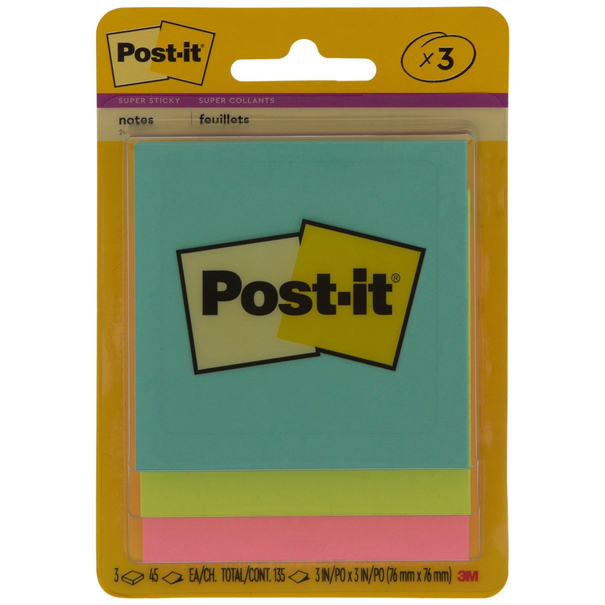 Post-it® Lined Super Sticky Notes - Assorted, 4 x 4 in - Kroger