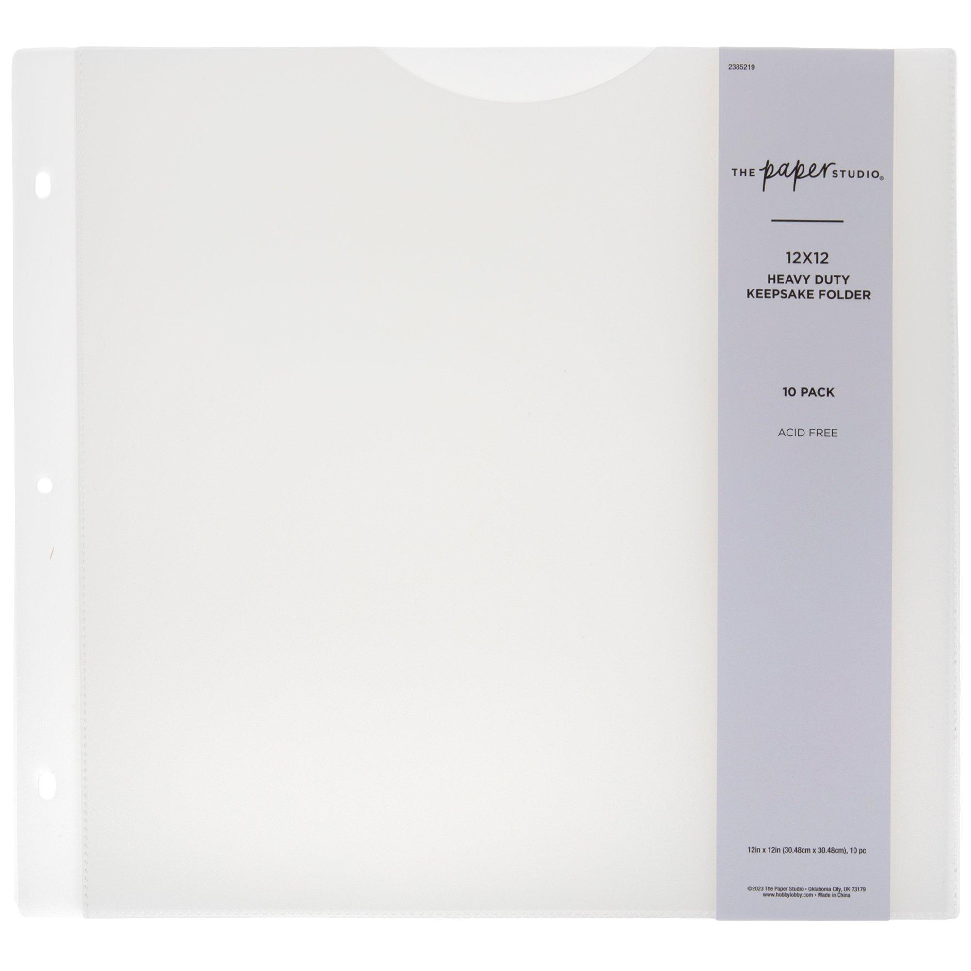 Clear HeavyDuty Keepsake Folders 12" x 12" Hobby Lobby 2385219
