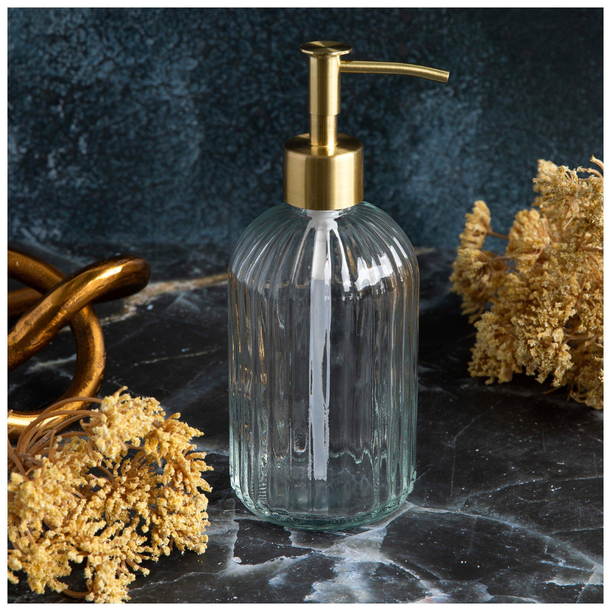 Ribbed Glass Soap Dispenser Hobby Lobby 2386787